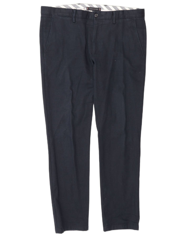 Pantaloni casual subțiri pentru bărbați Tommy Hilfiger L34 L30 bumbac bleumarin