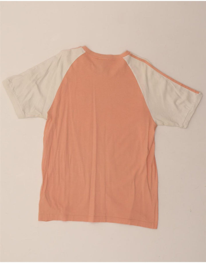 ADIDAS Mens T-Shirt Top Medium Pink Colourblock Cotton Vintage Adidas and Second-Hand Adidas from Messina Hembry 