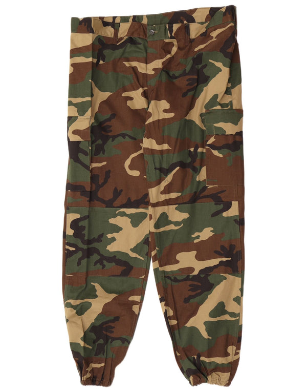 Pantaloni cargo vintage pentru bărbați de jogging EU 54 2XL W42 L31 kaki Camouflage Army