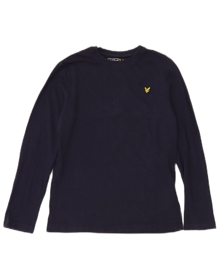 LYLE & SCOTT Top pentru băieți cu mânecă lungă 12-13 ani, bumbac bleumarin