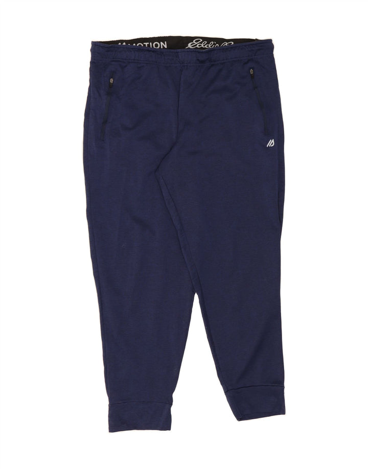 EDDIE BAUER Mens Tracksuit Trousers Joggers XL  Navy Blue Polyester Vintage Eddie Bauer and Second-Hand Eddie Bauer from Messina Hembry 