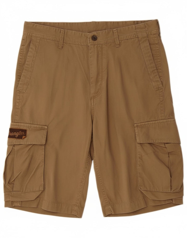 Pantaloni scurți cargo Wrangler pentru bărbați W34, bumbac maro mare