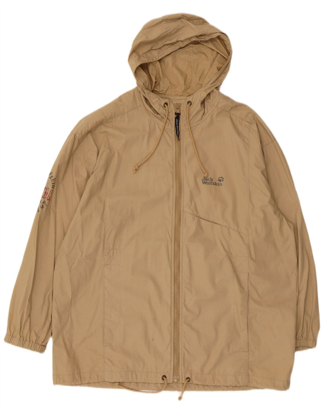 Jack Wolfskin pentru bărbați cu glugă cu glugă, UK 36/38, bej mediu
