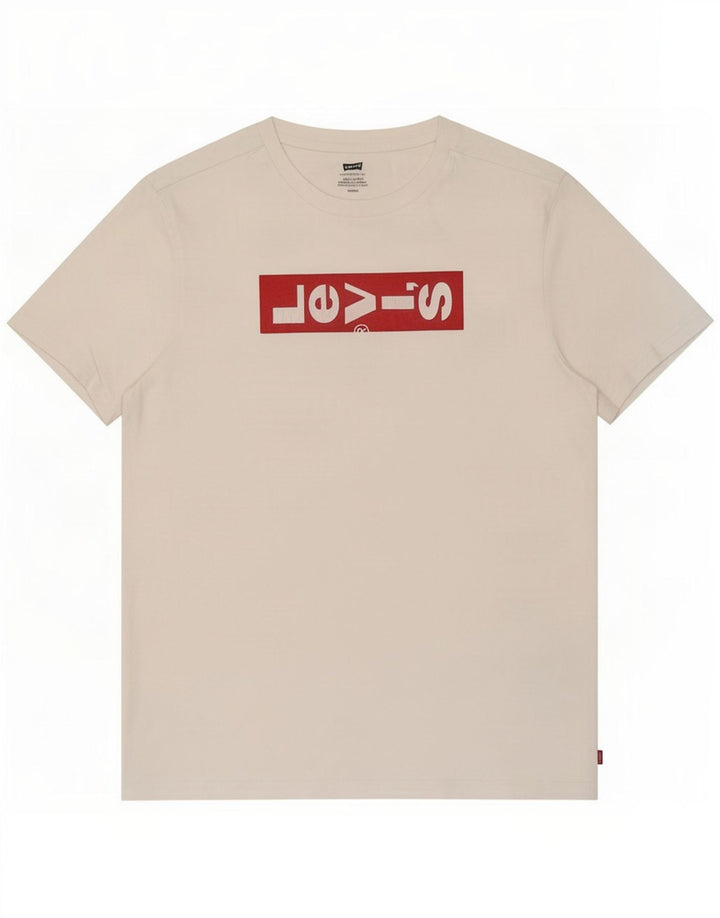 Tricou grafic Levi's pentru bărbați Top mic, alb, bumbac