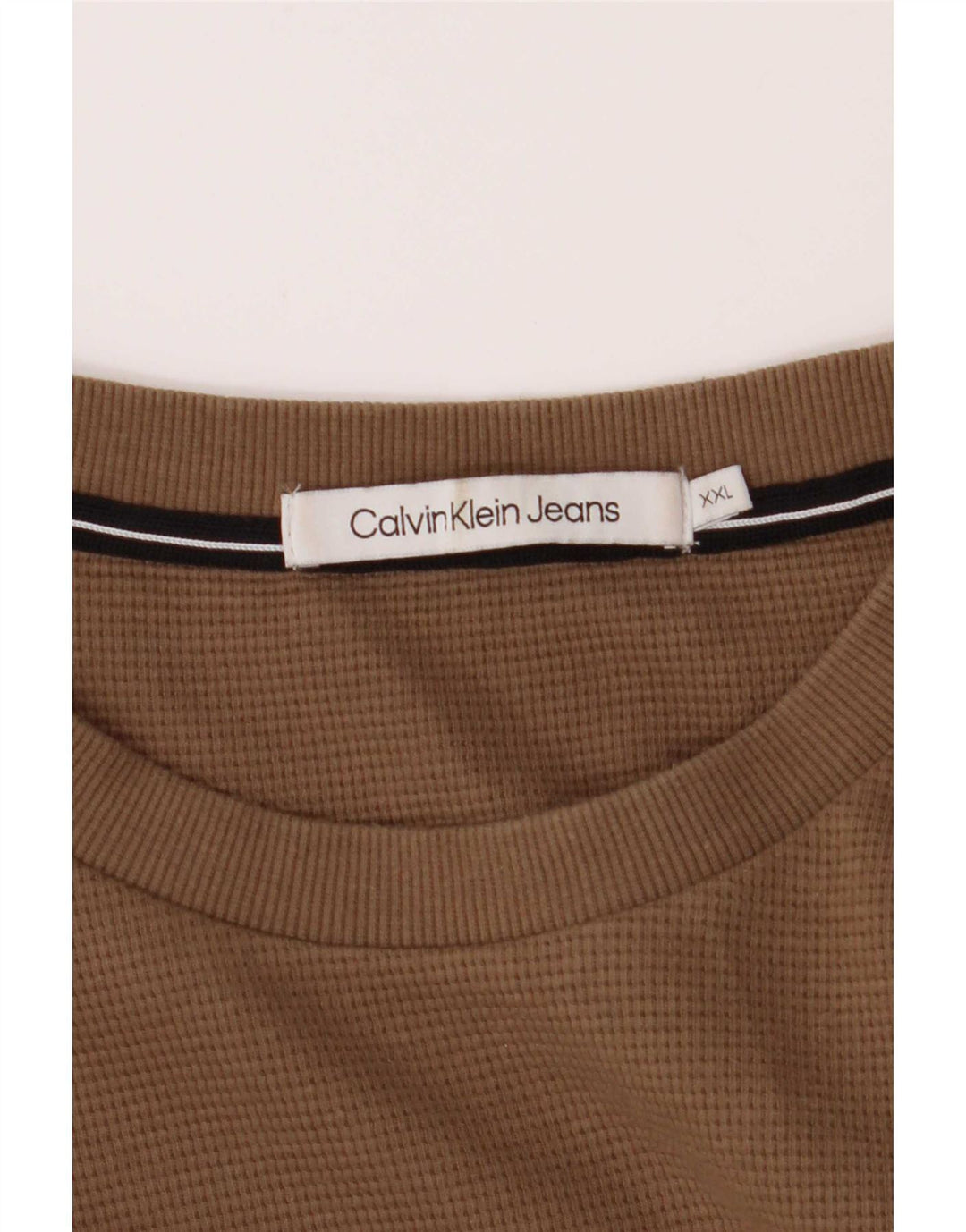 Calvin Klein Top pentru bărbați cu mânecă lungă 2XL, bumbac maro