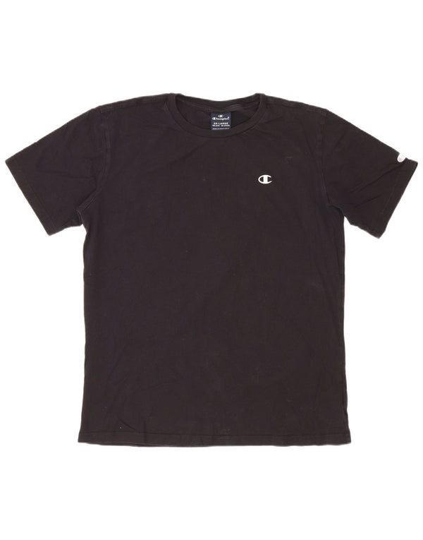 Tricou Băieți Champion Top 15-16 Ani 2XL Bumbac Negru