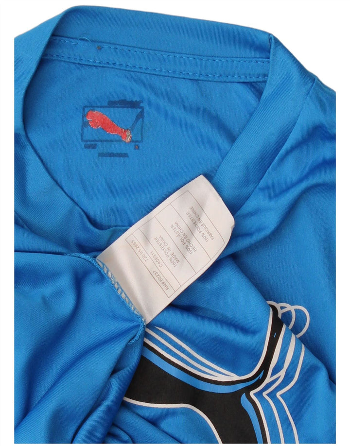 Bluză cu mânecă lungă Puma pentru băieți, 11-12 ani, albastru, poliester color bloc