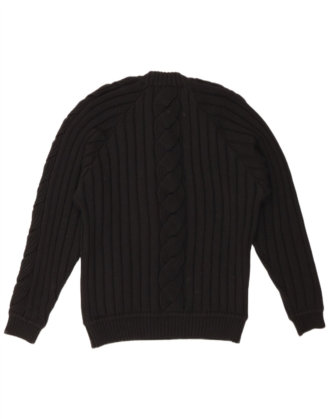 Pulover VINTAGE pentru femei cu decolteu triplu UK 20 2XL Negru