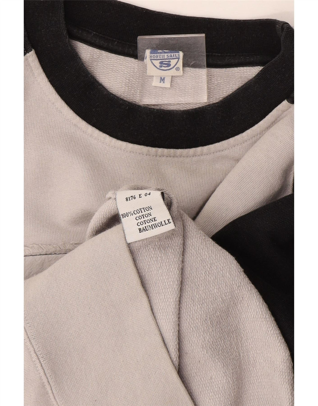 Hanorac grafic pentru bărbați North Sails Pulover, bumbac color bloc, gri mediu