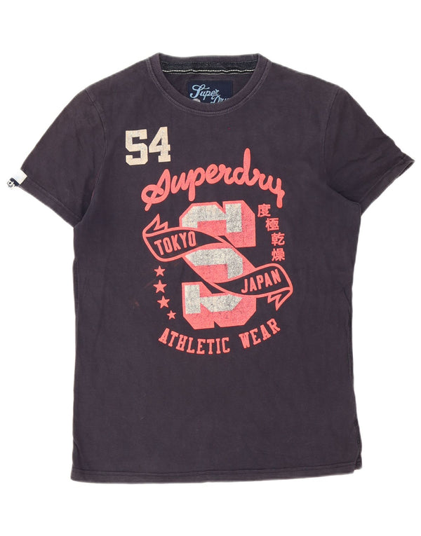 Tricou grafic Superdry pentru femei Top UK 14 Medium Bleumarin Bumbac