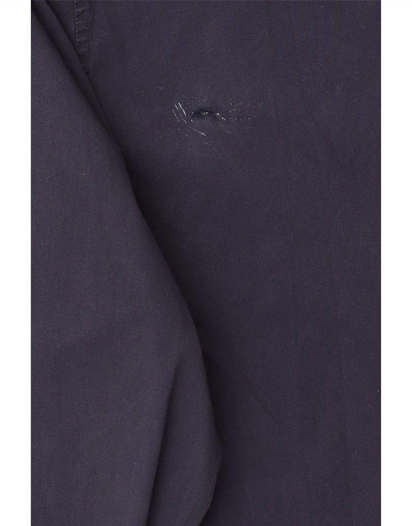 BURBERRY Mens London Shirt Size 16 1/2 Large Navy Blue Cotton Vintage Burberry and Second-Hand Burberry from Messina Hembry 