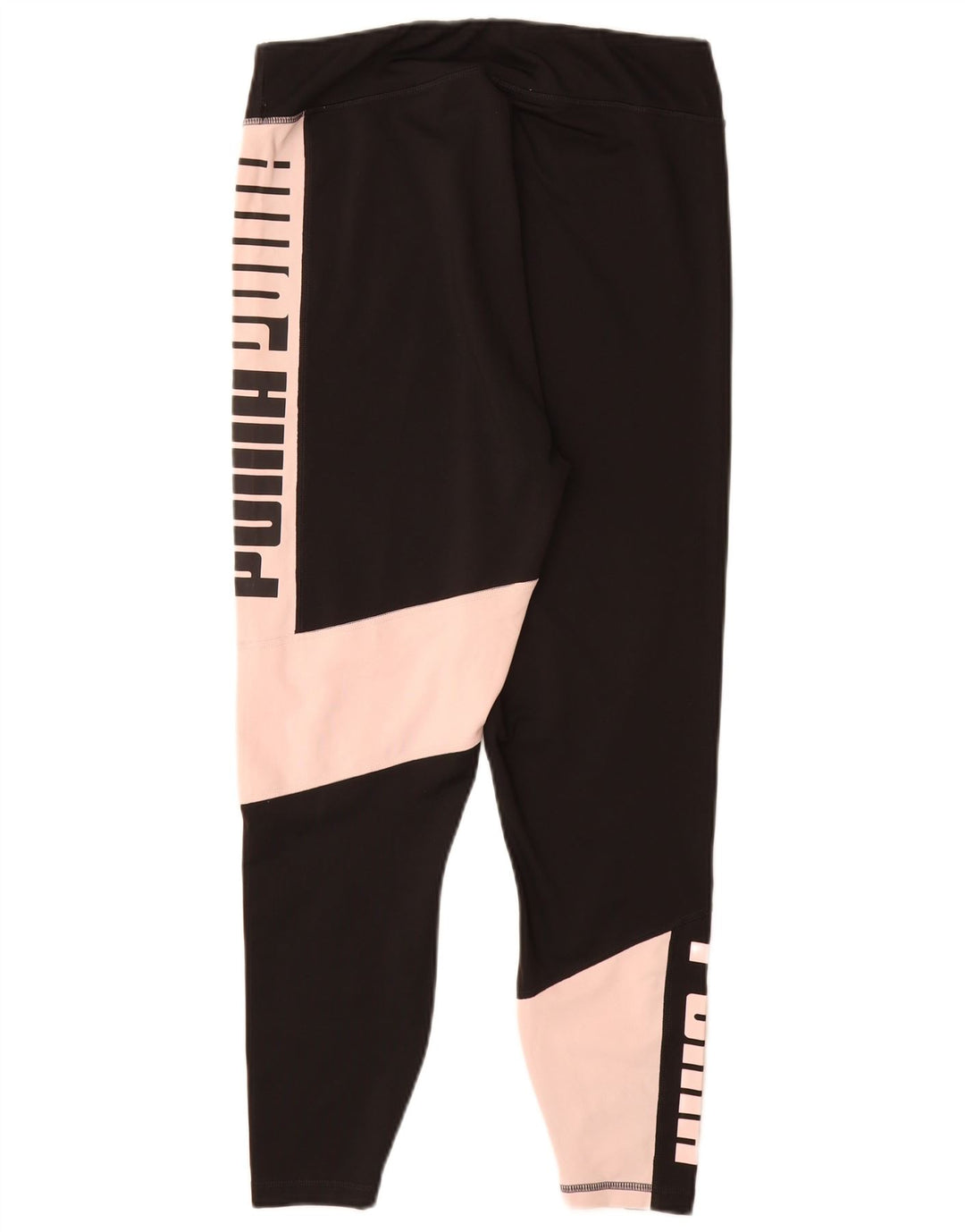 Leggings crop grafic PUMA pentru femei UK 14, mare, negru, bloc de culoare