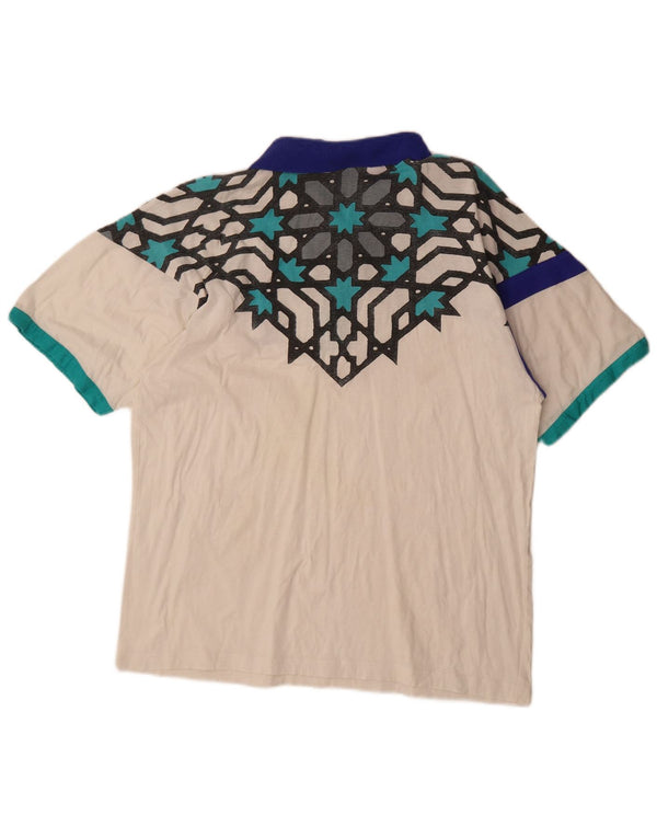 Tricou polo pentru bărbați Lotto XL Bumbac geometric alb