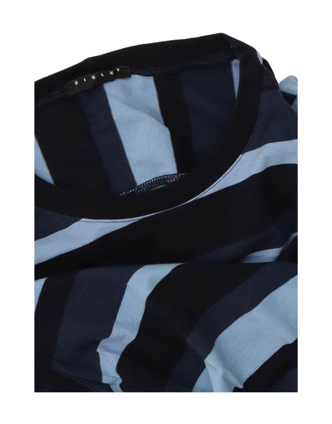 Tricou pentru bărbați Sisley Top mic din bumbac cu dungi albastre