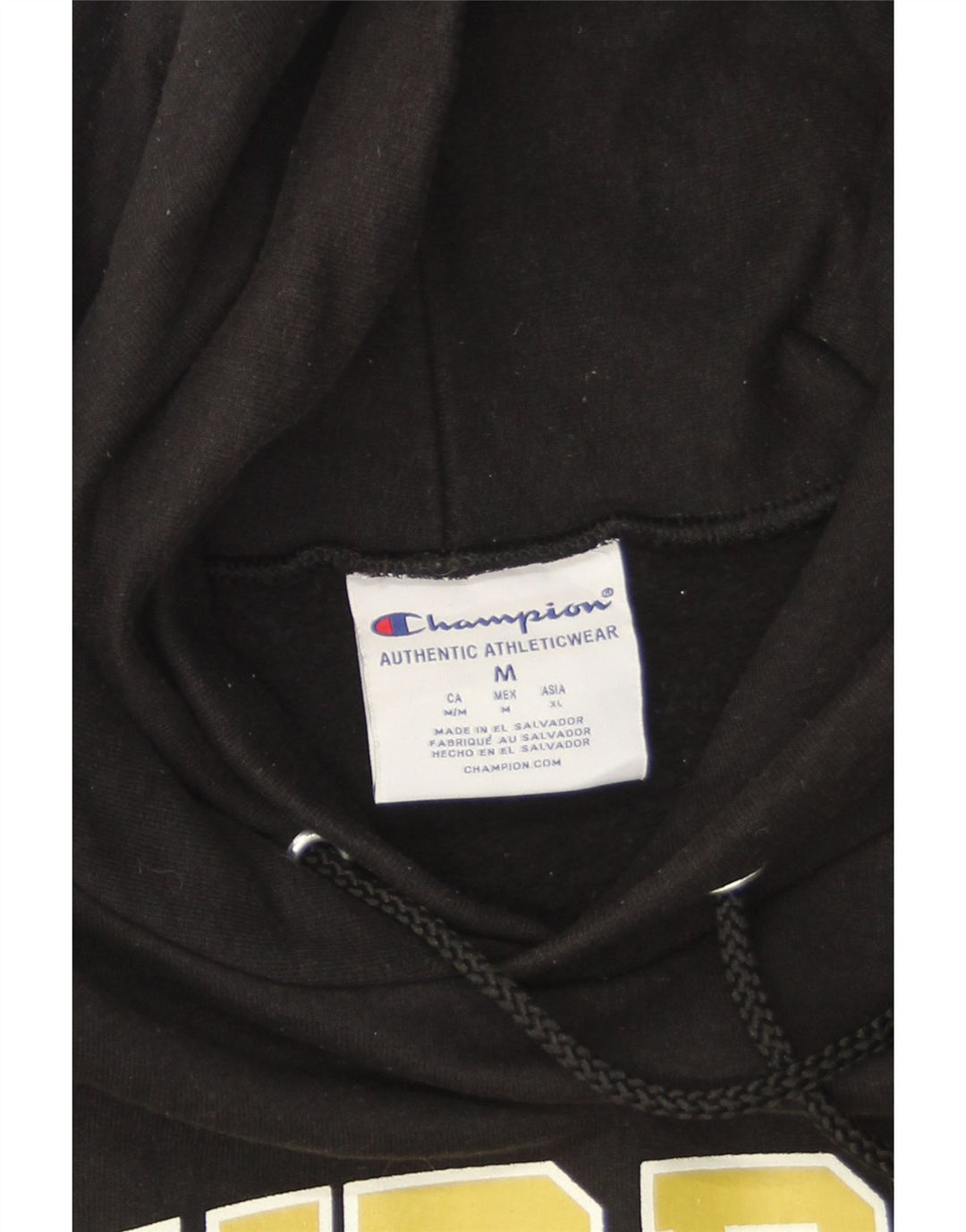 Pulover pentru bărbați Champion Purdue Graphic Hoodie, bumbac mediu negru
