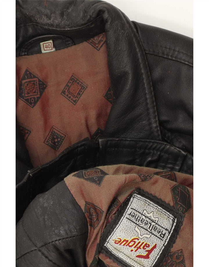 Jachetă de piele pentru bărbați Fatigue UK 40 Large Black