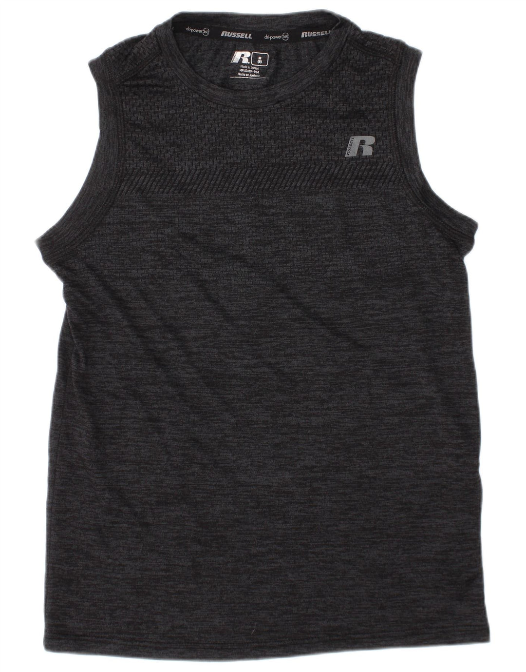 RUSSELL ATHLETIC Băieți Dri-Power Vest Top 7-8 ani Mediu Gri Pete