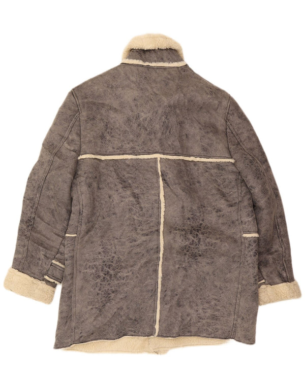 Pardesiu Sherpa pentru bărbați Zara UK 44 2XL gri
