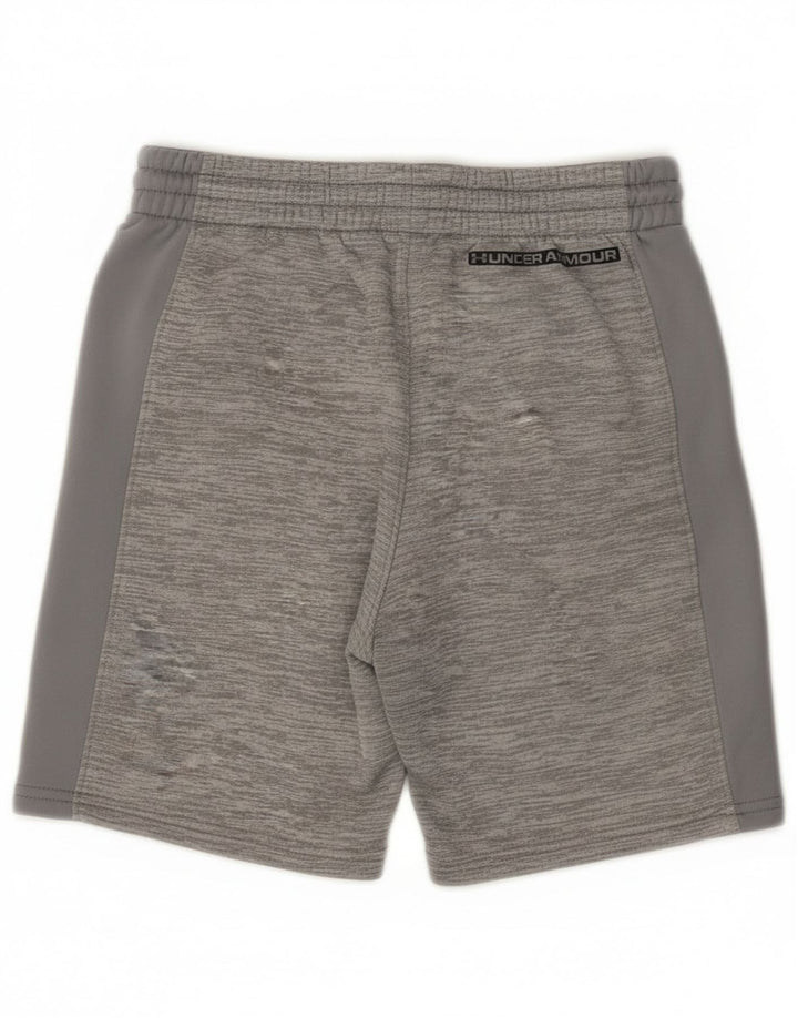 Pantaloni scurți sport grafic Under Armour pentru băieți, 9-10 ani, gri mediu pete