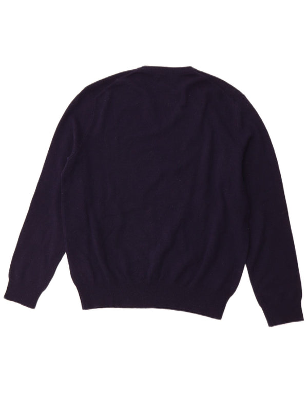 POLO RALPH LAUREN Pulover cu decolteu în V pentru bărbați, lână merinos, albastru, mediu