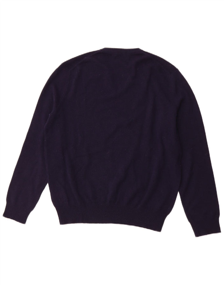 POLO RALPH LAUREN Pulover cu decolteu în V pentru bărbați, lână merinos, albastru, mediu