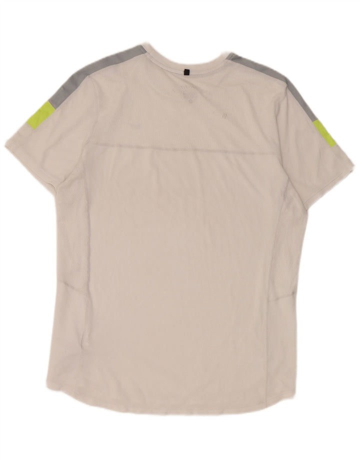 Tricou Nike Dri Fit pentru bărbați Top Mediu Alb Poliester Colorblock