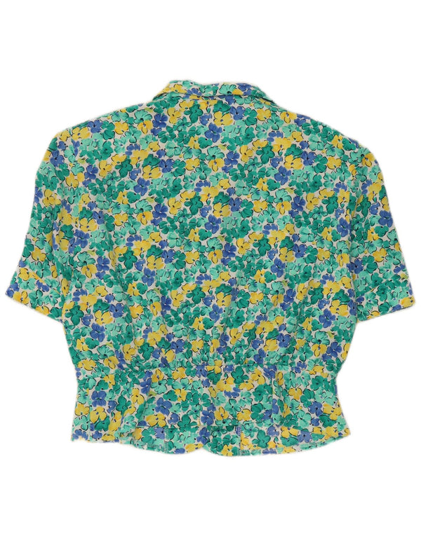 Bluză cămașă cu mânecă scurtă pentru femei MARKWALD IT 42 Medium Green Floral