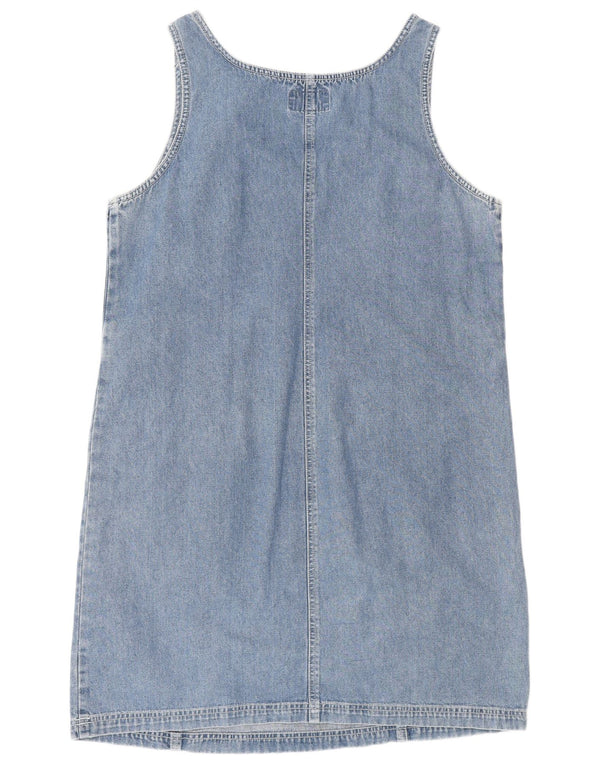 John Baner Womens Sleeveless Denim Dress UK 18 XL Blue Cotton