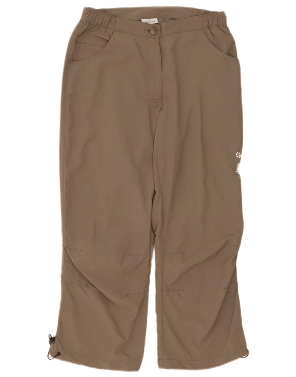 Jack Wolfskin Pantaloni tăiați drept pentru femei UK 8 Small W30 L23 Bej