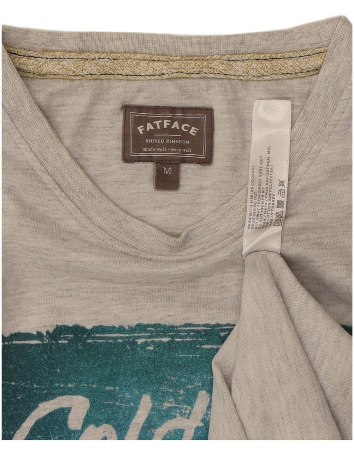 Tricou grafic pentru bărbați Fat Face Top, bumbac gri mediu