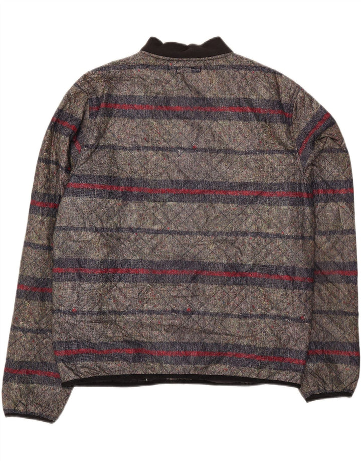 Jachetă matlasată Levi's pentru bărbați UK 40, bumbac cu dungi gri mari