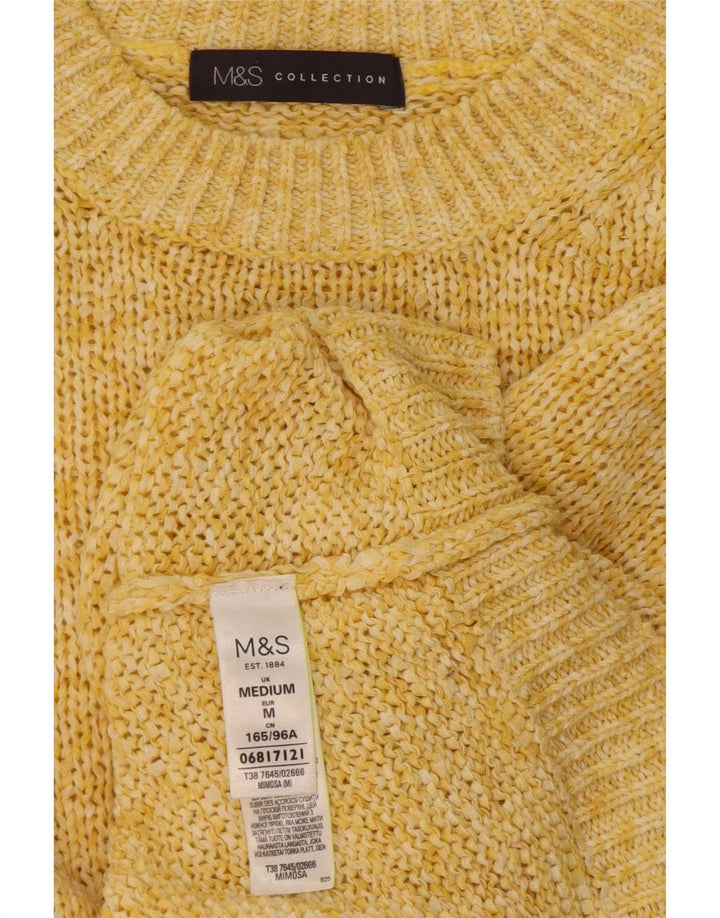 Pulover pentru femei Marks & Spencer cu decolteu triplu UK 14 Galben mediu