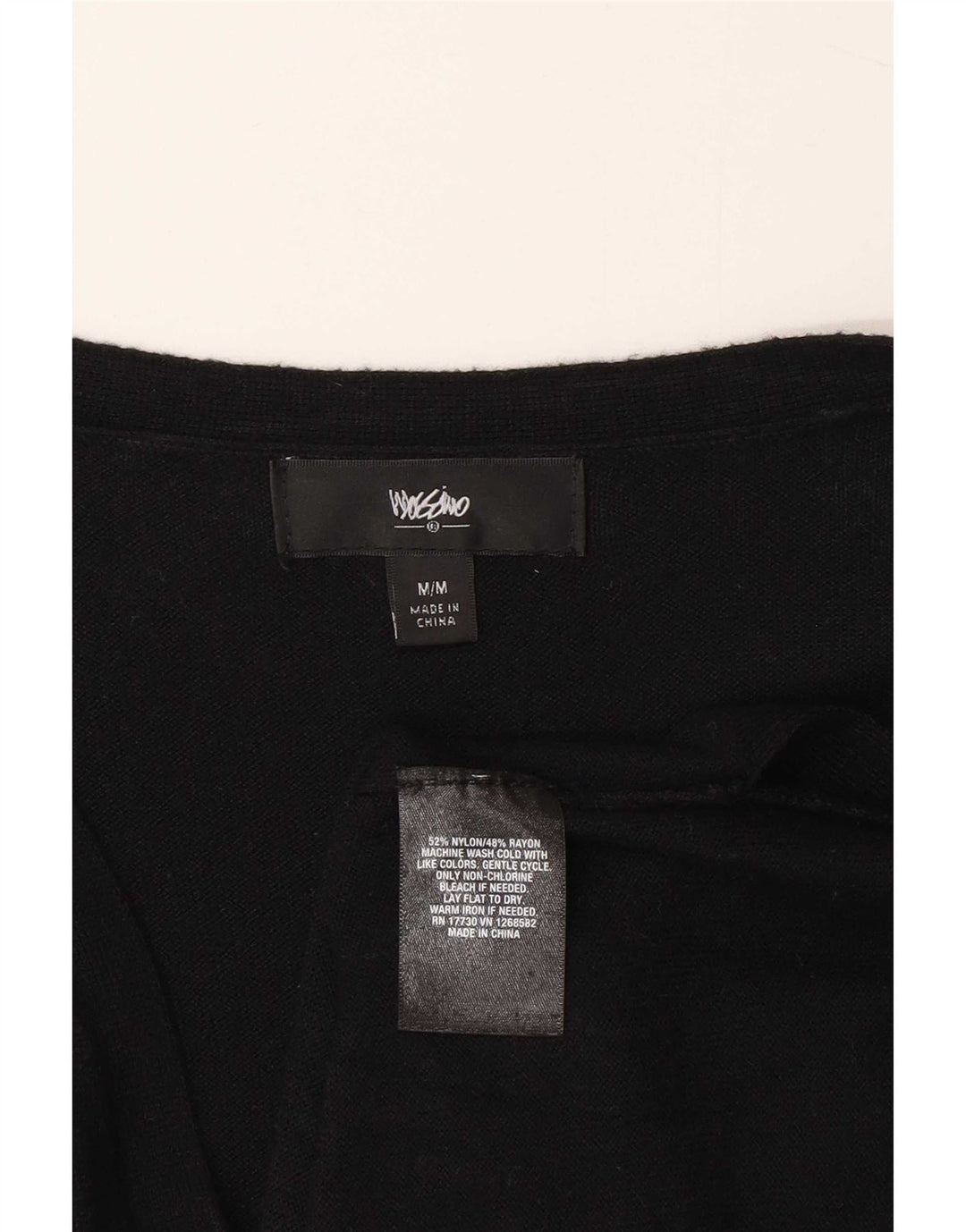 Mossimo Pulover cardigan pentru femei UK 12 Medium Black Nylon