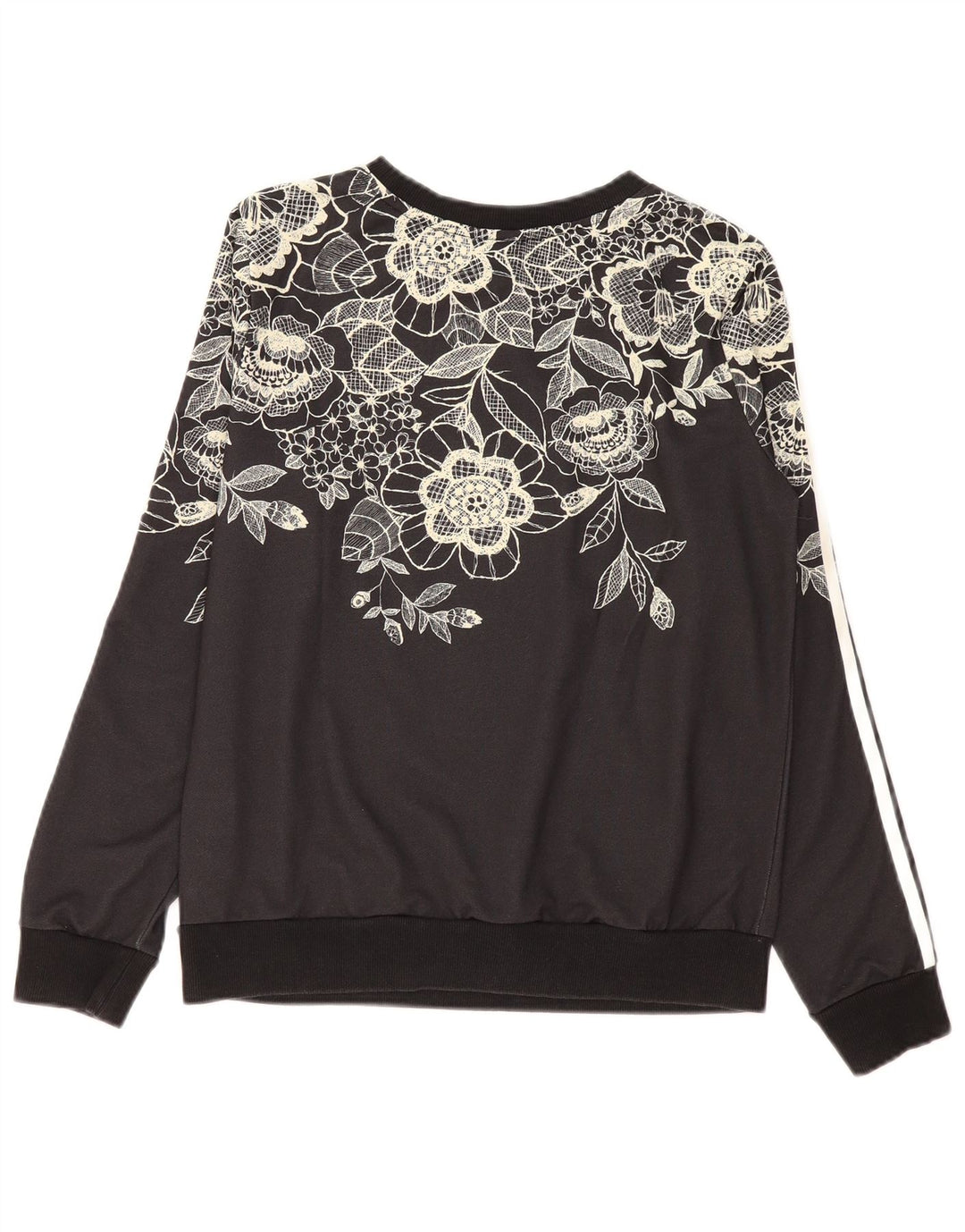 Pulover adidas pentru femei UK 12 Medium Black Floral Poliester