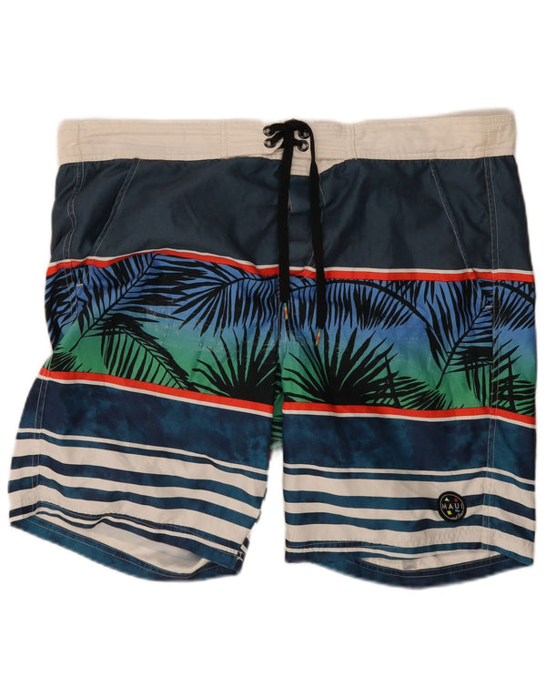 Pantaloni scurți de înot obișnuiți pentru bărbați Maui and Sons, 2XL, cu dungi albastre, plajă