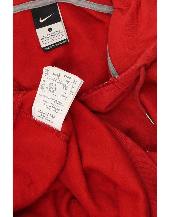 Pulover Nike pentru bărbați, cu fermoar, bumbac roșu mare