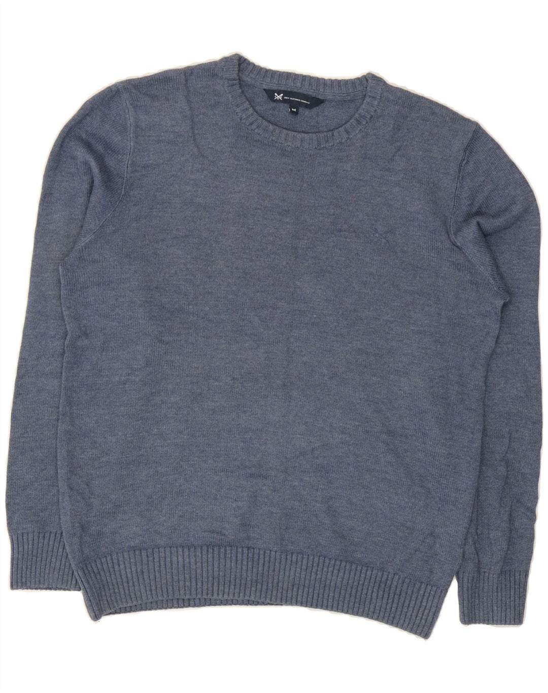 CREW CLOTHING Mens Crew Neck Jumper Sweater Medium Navy Blue Cotton Vintage Crew Clothing and Second-Hand Crew Clothing from Messina Hembry 