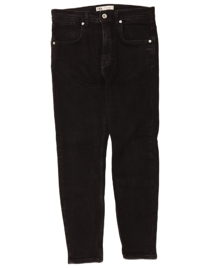 Zara Mens Cropped Jeans EU 40 Medium W31 L25 Black