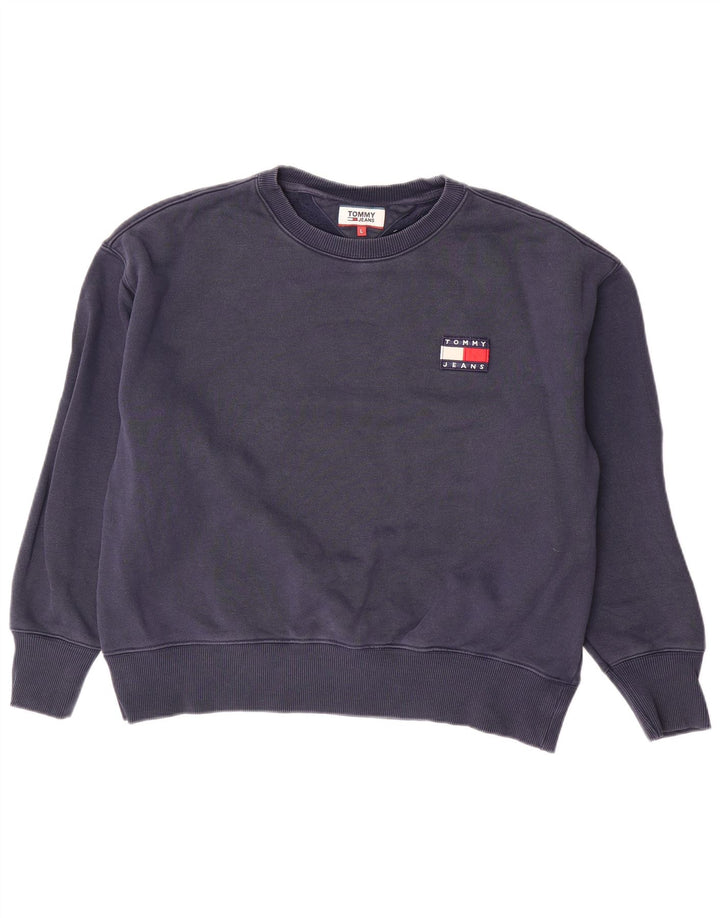 TOMMY HILFIGER Pulover supradimensionat pentru femei UK 16 Mare bleumarin