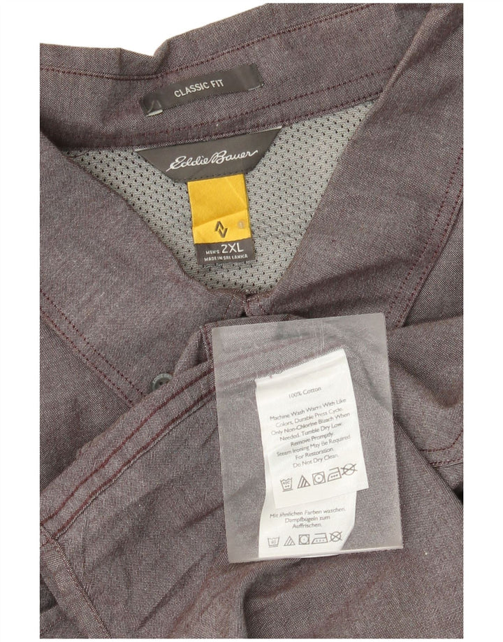 Cămașă pentru bărbați Eddie Bauer Classic Fit 2XL bumbac gri