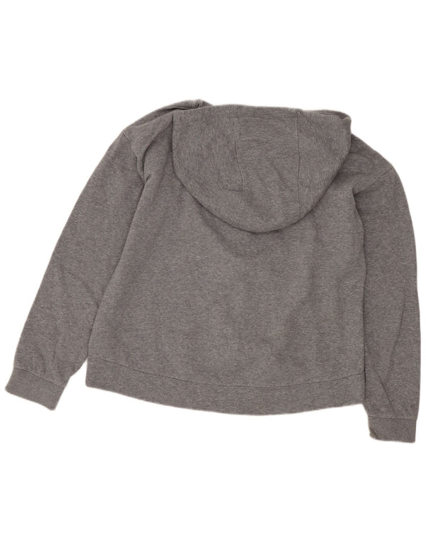 Pulover Nike pentru fete, cu formă standard, cu fermoar, 13-14 ani, XL, bumbac gri