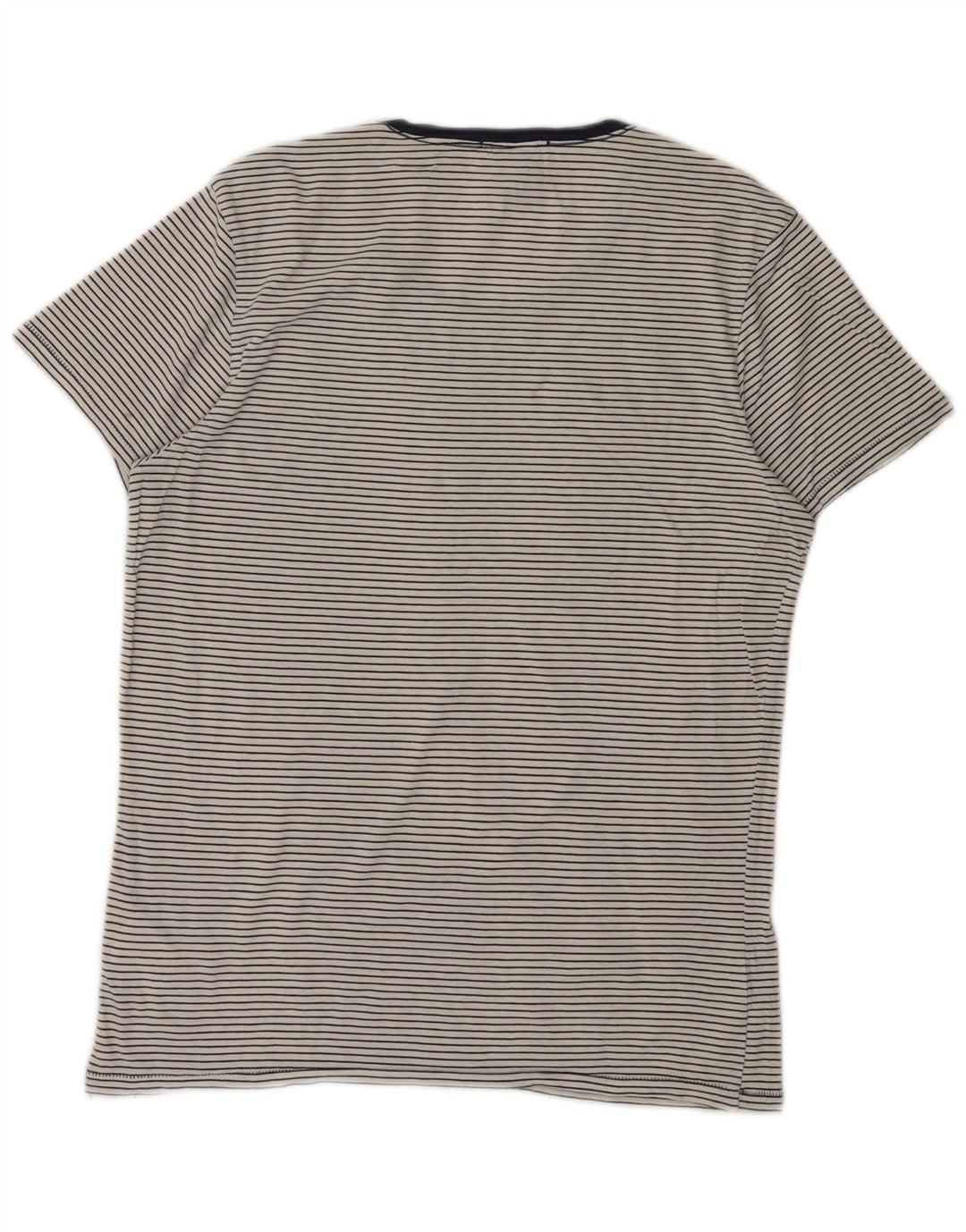 Tricou pentru bărbați SCOTCH & SODA Top Medium White Pinstripe Bumbac