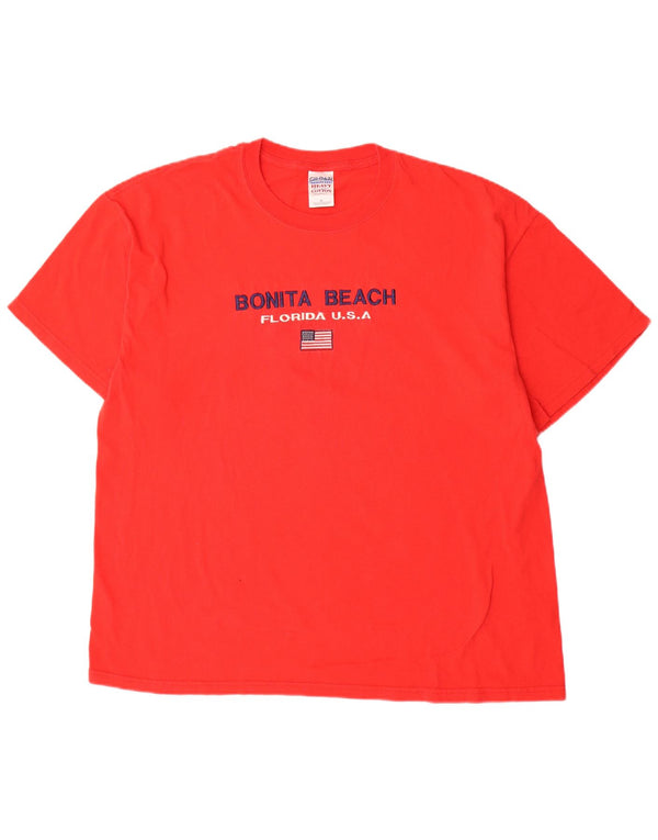 Tricou grafic pentru bărbați vintage Top XL bumbac roșu