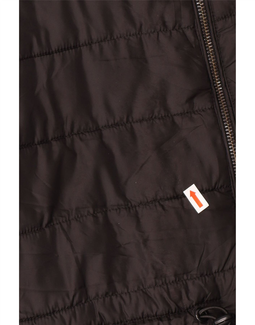 Jachetă căptușită cu glugă pentru femei ZARA UK 10 Poliester negru mic