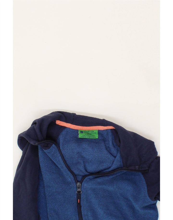 MOUNTAIN WAREHOUSE Boys Fleece Jacket 11-12 Years Navy Blue Colourblock Vintage Mountain Warehouse and Second-Hand Mountain Warehouse from Messina Hembry 
