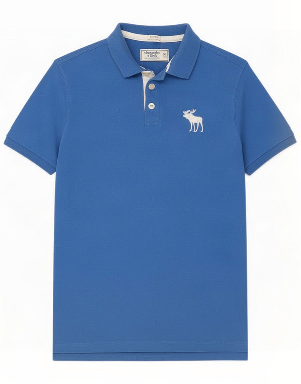 Abercrombie & Fitch Mens Polo Shirt Medium Blue Cotton