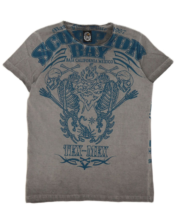 Tricou grafic pentru băieți Scorpion Bay Top 12-13 ani XL bumbac gri