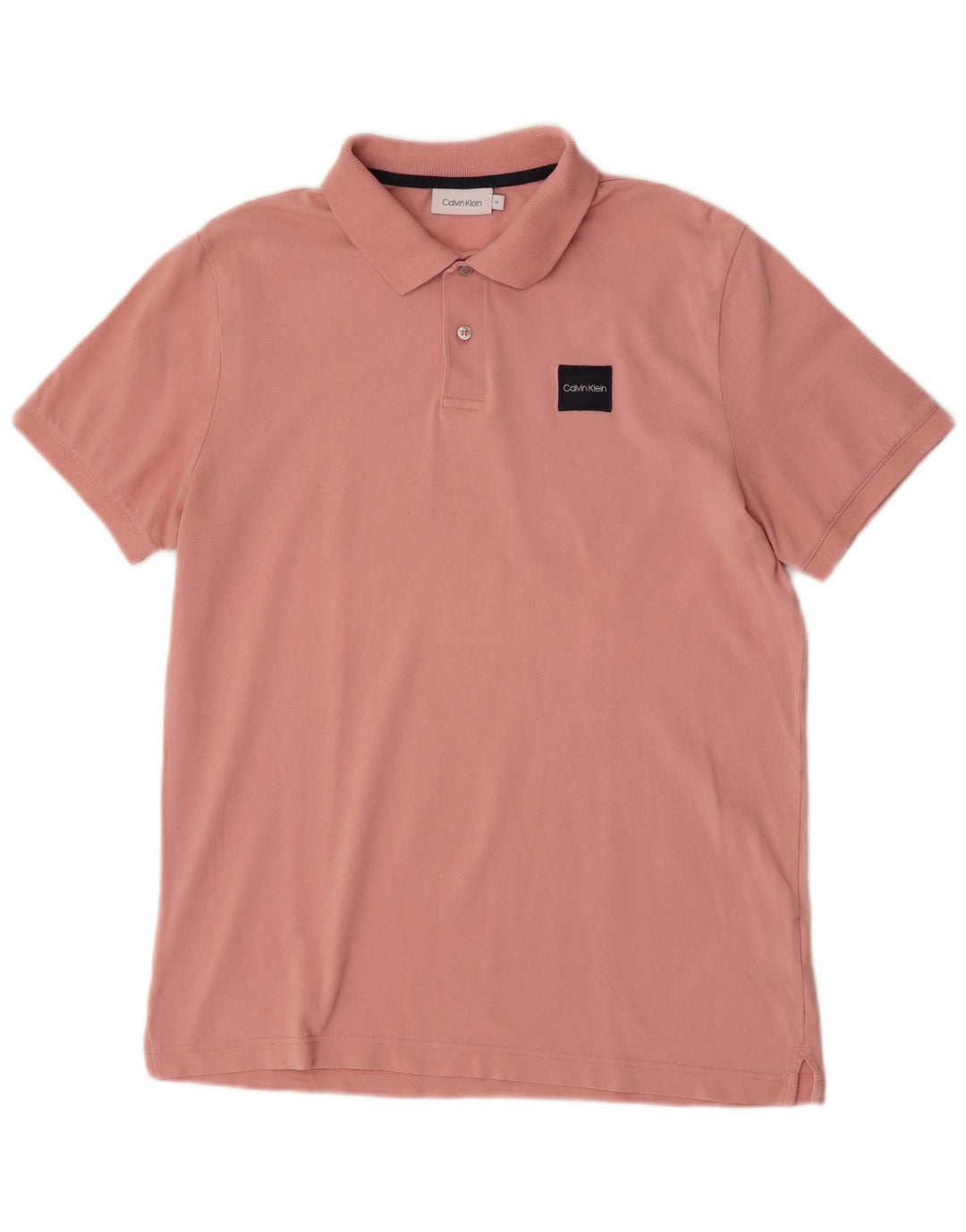 Cămașă polo Calvin Klein pentru bărbați, bumbac roz mediu