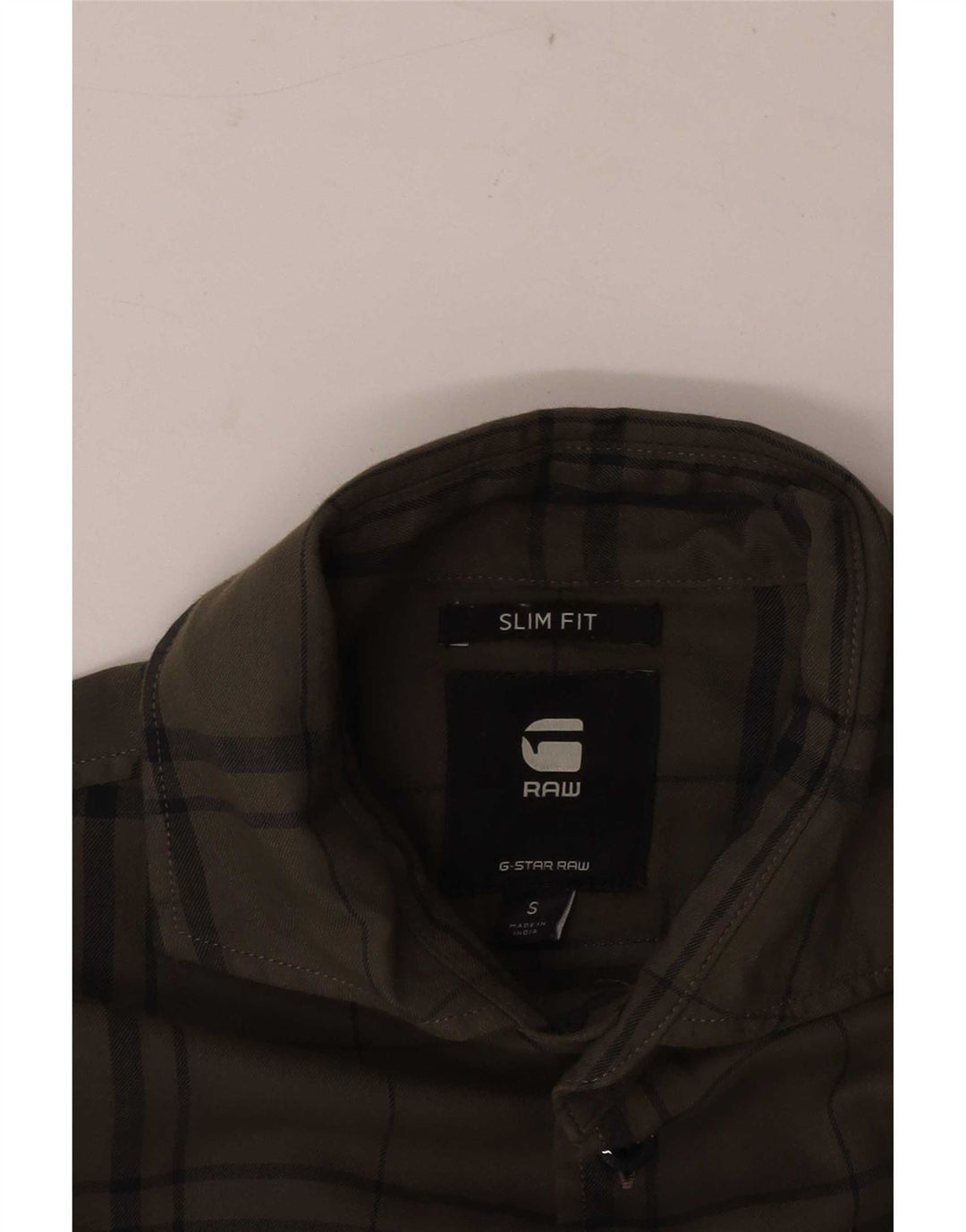 Cămașă de flanel pentru bărbați G-Star Slim Fit, cu carouri mici, verzi