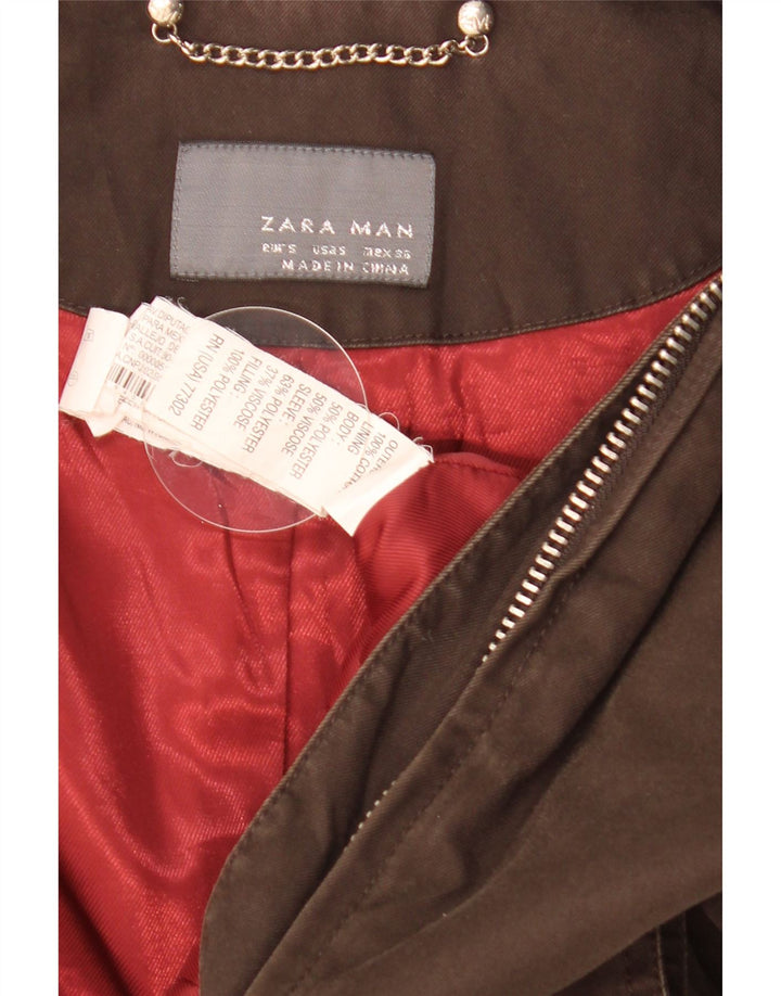 Bomber pentru bărbați Zara UK 36 mic, maro, bumbac